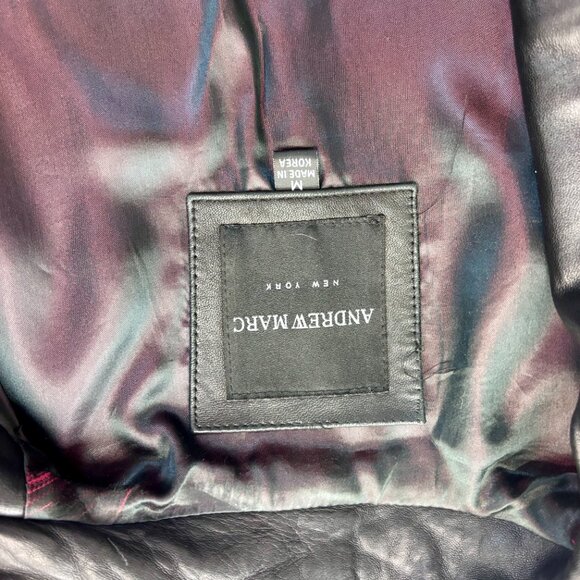Andrew Mark 100% Leather Coat --- Super Cute and Flattering!! Size M - Picture 8 of 12